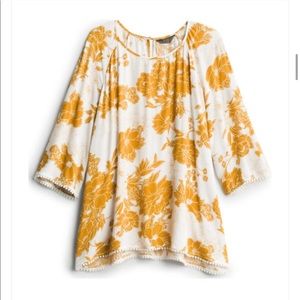 Madeline raglan crochet trimmed top